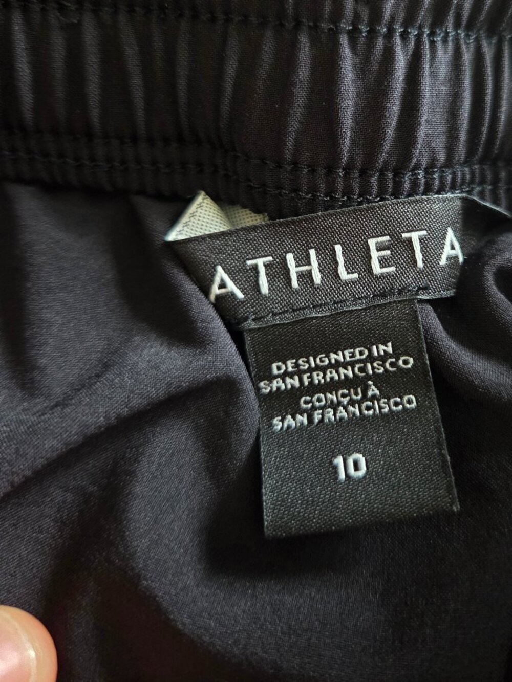 Athleta Black Drawstring A-Line Skirt Size 10 - Picture 6 of 8